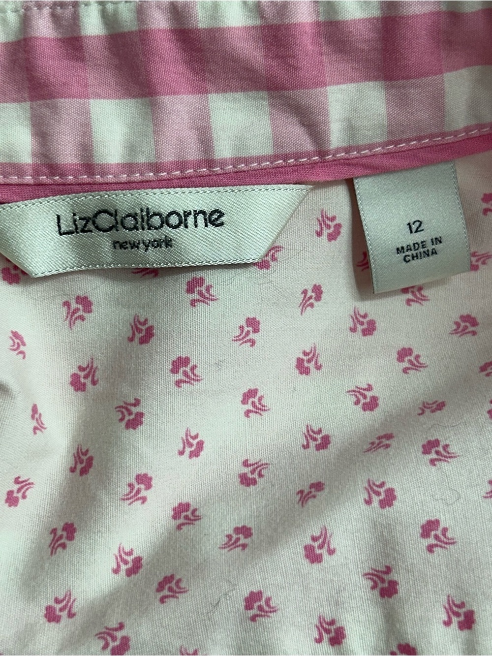 Pink & White Gingham button front belted summer dress 12 - Picture 5 of 13